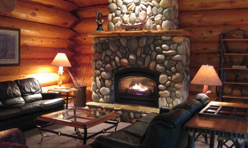 Whitetail Lodge fireplace